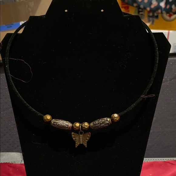 Hand Crafted Jewelry - Hand Crafted Gold Butterfly Necklace